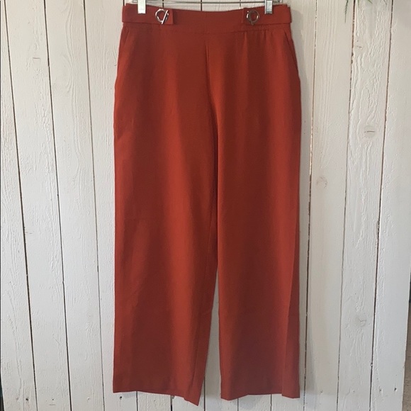 Petite Solid Grommet Waist Pants - Picture 3 of 13
